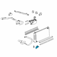 OEM 2000 Mercury Sable Radiator Mount Bracket Diagram - F6DZ-8B068-B