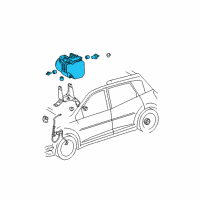 OEM 2007 Toyota Corolla Actuator Assembly Diagram - 44050-12200