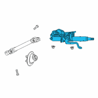 OEM 2015 Chevrolet Caprice Steering Column Diagram - 92272276