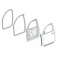 OEM 2016 Chevrolet Suburban Front Weatherstrip Diagram - 22888056