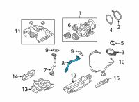OEM 2021 BMW X6 Exhaust Turbocharger Oil Return Line Diagram - 11-42-7-852-376