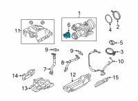 OEM 2021 BMW 530e xDrive Set Wastegate Valve Actuator Diagram - 11-65-8-691-853