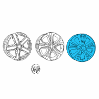 OEM Dodge Durango Wheel-Aluminum Diagram - 1TE70DD5AE