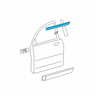 OEM 2004 Hyundai Santa Fe Weatherstrip Assembly-Front Door Belt Outside RH Diagram - 82220-26000