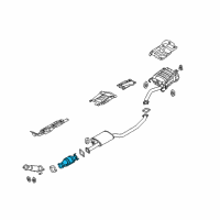 OEM 2012 Kia Sorento Catalytic Converter Assembly Diagram - 289502G450