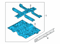 OEM 2022 Hyundai Tucson PANEL ASSY-FLOOR, CTR Diagram - 65100-P0400