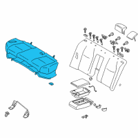 OEM 2017 Infiniti Q70 Cushion Assy-Rear Seat Diagram - 88300-1MA3B