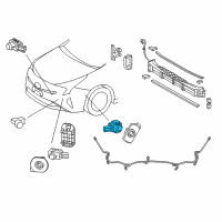 OEM 2022 Toyota Prius AWD-e Park Sensor Diagram - 89341-58070-H0