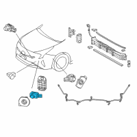 OEM 2022 Toyota Prius AWD-e Park Sensor Diagram - 89341-48040-H0