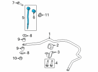 OEM 2009 Ford E-250 Stabilizer Link Diagram - EOTZ-5K484-A