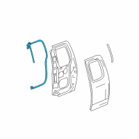 OEM 2009 GMC Canyon Weatherstrip Asm-Rear Side Door Diagram - 15290820