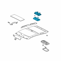 OEM 2002 Toyota Prius Map Lamp Assembly Diagram - 81260-12100-B3