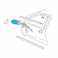 OEM 2000 Pontiac Sunfire Mirror Kit, Outside Rear View Diagram - 12367167