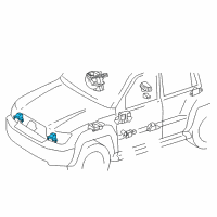 OEM 2019 Lexus LX570 Sensor, Air Bag, Front Diagram - 89173-69225