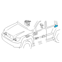 OEM 2017 Toyota Land Cruiser Side Sensor Diagram - 89831-60070