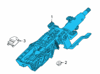 OEM 2022 Chevrolet Suburban Column Assembly Diagram - 23329703