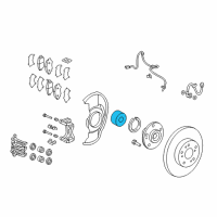 OEM Honda CR-V Bearing Assembly, Front Hub Diagram - 44300-T1W-A51