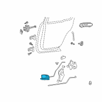 OEM 2007 Mercury Mountaineer Handle, Inside Diagram - 6L2Z-78266B40-BE