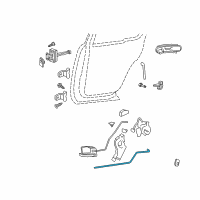 OEM 2008 Ford Explorer Sport Trac Lock Rod Diagram - 6L2Z-7826460-AA