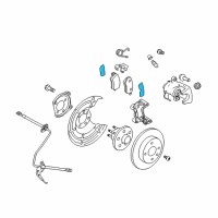 OEM Saturn Attachment Set, Rear Disc Brake Pad Diagram - 93179863