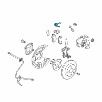 OEM Saturn Spring, Rear Brake Caliper Diagram - 93176421