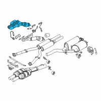 OEM 2005 BMW 745i Exchange. Exhaust Manifold With Catalyst Diagram - 18-40-7-522-554