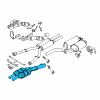 OEM 2005 BMW 545i Centre Muffler Diagram - 18-30-7-525-637