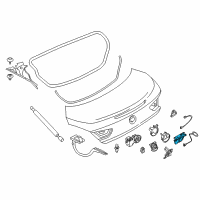 OEM 2017 BMW 340i Trunk-Lock Actuator Motor Diagram - 51-24-7-191-212