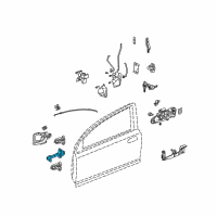 OEM 2003 Honda Civic Checker, Left Front Door Diagram - 72380-S5S-E01