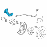 OEM Chevrolet Sonic Caliper Support Diagram - 13372780