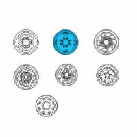 OEM 1988 Ford E-150 Econoline Wheel, Steel Diagram - F2TZ-1015-C