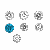 OEM 1997 Ford E-150 Econoline Club Wagon Wheel, Alloy Diagram - F4UZ-1007-A