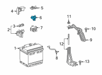 OEM 2022 Lexus NX350h Sensor Assembly, Battery Diagram - 28850-K0010