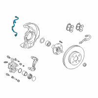 OEM Toyota Corolla Front Speed Sensor Diagram - 89543-12070