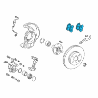 OEM 2007 Toyota Matrix Front Pads Diagram - 04465-02080