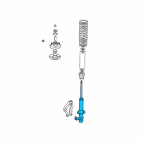 OEM 1996 Honda Civic del Sol Shock Absorber Unit, Left Front Diagram - 51606-ST7-J02