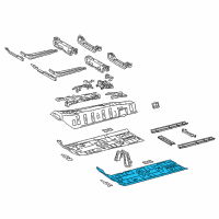 OEM 2020 Toyota Camry Front Floor Pan Diagram - 58112-06011