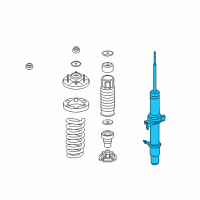 OEM Acura RL Shock Absorber Unit, Right Front Diagram - 51605-SJA-A61