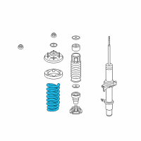 OEM Acura RL Spring, Front Diagram - 51401-SJA-A52