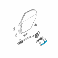 OEM 2006 Nissan Quest Front Door Outside Handle Assembly, Right Diagram - 80606-7Y158