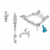 OEM Kia Sorento Front Axle Knuckle Left Diagram - 517151U000