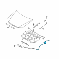 OEM 2009 Kia Spectra Cable Assembly-Hood Latch Diagram - 811902F000