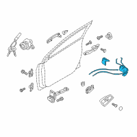 OEM 2016 Hyundai Accent Latch & ACTUATOR Assembly-Front Door, L Diagram - 81310-1R130