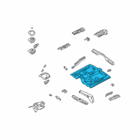 OEM 2003 Infiniti QX4 Floor Front Diagram - 74312-2W130