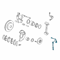 OEM 2003 Honda Civic Sensor Assembly, Left Front Diagram - 57455-S5B-003