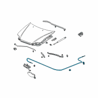 OEM 2000 Acura TL Wire Assembly, Hood Diagram - 74130-S84-A01