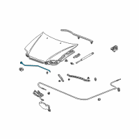 OEM 2001 Honda Accord Stay, Hood Opener Diagram - 74145-S84-A00