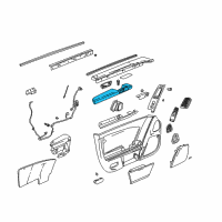 OEM 2009 Cadillac XLR Armrest Asm-Front Side Door *Ebny/Block Olv Diagram - 25879243