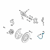 OEM 2019 Kia K900 Rear Wheel Hose Left Diagram - 58737J6000