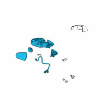 OEM Cadillac SRX Mirror Assembly Diagram - 23251489